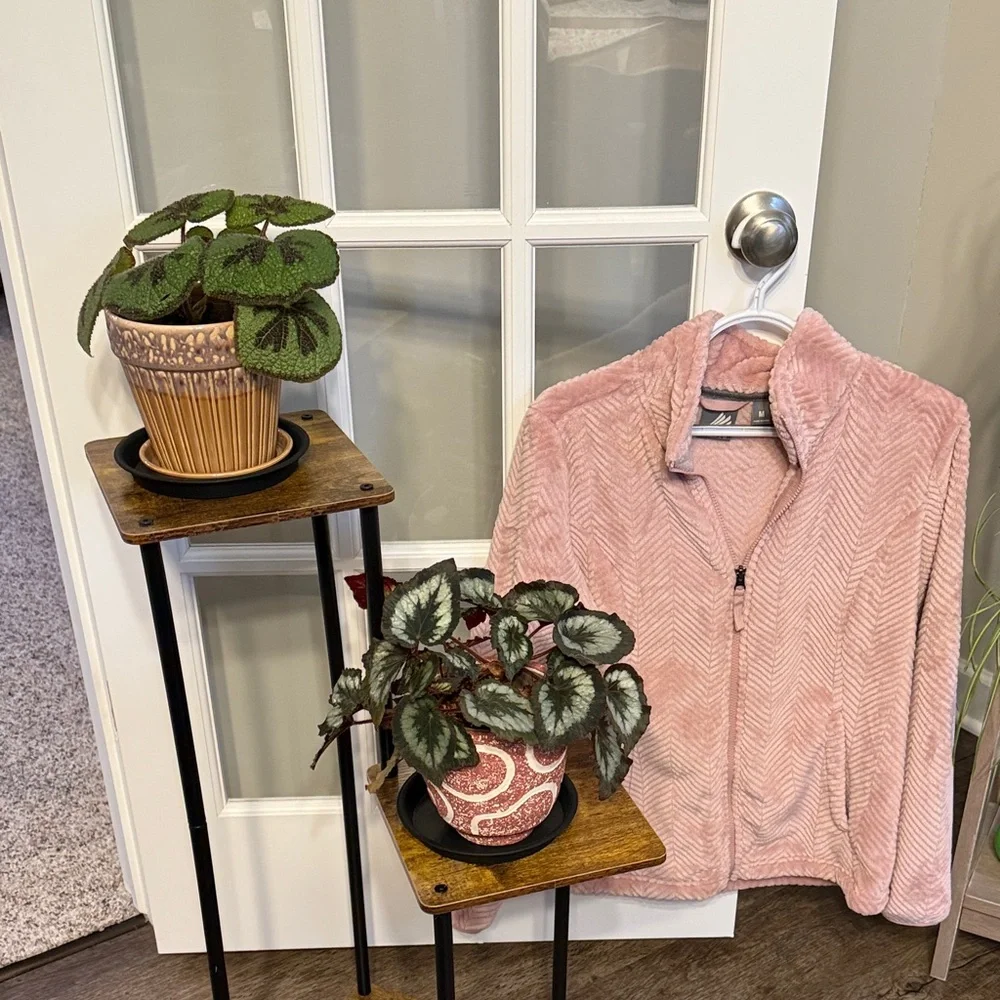 Blush Pink Teddy Jacket for Women - Picture 1 of 4